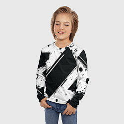 Лонгслив детский Color black white, цвет: 3D-принт — фото 2
