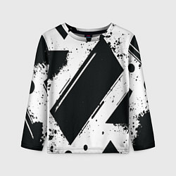 Лонгслив детский Color black white, цвет: 3D-принт