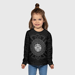 Лонгслив детский Оберег в узоре и руны, цвет: 3D-принт — фото 2