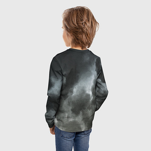 Детский лонгслив Славянский Перун - небо славян / 3D-принт – фото 4