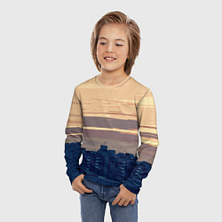 Лонгслив детский Городской пейзаж стилизованный, цвет: 3D-принт — фото 2