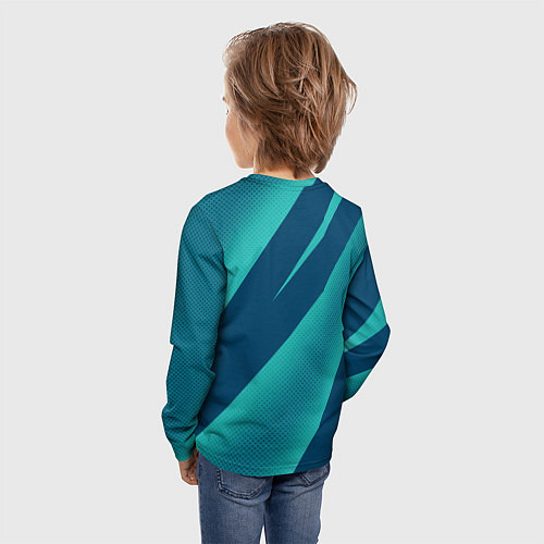 Детский лонгслив Haval sport сине-голубой / 3D-принт – фото 4