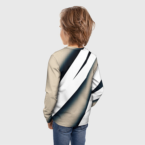 Детский лонгслив Geely sport полосы / 3D-принт – фото 4