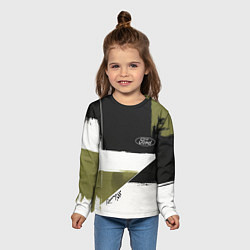 Лонгслив детский Ford эмблема, цвет: 3D-принт — фото 2