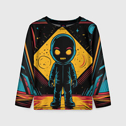 Лонгслив детский Недовольный инопланетянин, цвет: 3D-принт