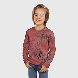 Лонгслив детский Черепа лошадей - эскиз, цвет: 3D-принт — фото 2