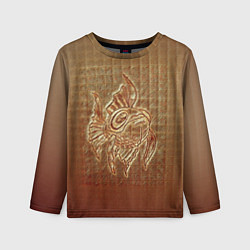 Лонгслив детский Рыбка на тетрадном листе, цвет: 3D-принт