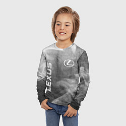 Лонгслив детский Lexus - grey gradient вертикально, цвет: 3D-принт — фото 2