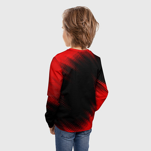 Детский лонгслив SsangYong - red gradient / 3D-принт – фото 4