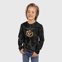 Лонгслив детский Benfica golden poly, цвет: 3D-принт — фото 2