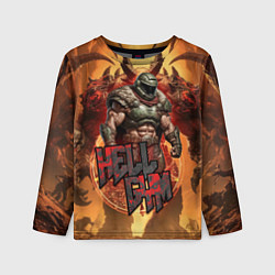Лонгслив детский Doom hell gym, цвет: 3D-принт