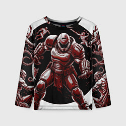 Детский лонгслив Doom red guardian