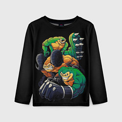 Лонгслив детский Battletoads trio, цвет: 3D-принт