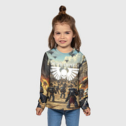 Лонгслив детский Warhammer 40k поле боя, цвет: 3D-принт — фото 2