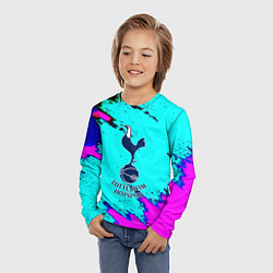 Лонгслив детский Тоттенхэм неоновые краски, цвет: 3D-принт — фото 2