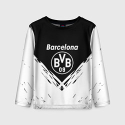 Лонгслив детский Barcelona x borussia краски, цвет: 3D-принт