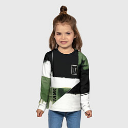 Лонгслив детский Tank логотип машины, цвет: 3D-принт — фото 2