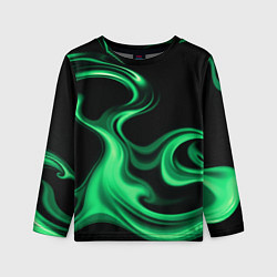 Детский лонгслив Color green smoke
