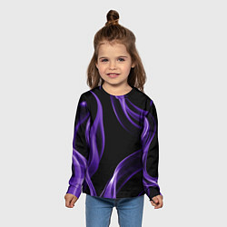 Лонгслив детский Purple abstraction, цвет: 3D-принт — фото 2