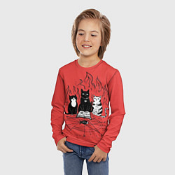 Лонгслив детский Котики колдуют, цвет: 3D-принт — фото 2