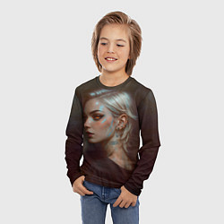 Лонгслив детский Девушка Error, цвет: 3D-принт — фото 2