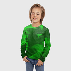 Лонгслив детский The Last Of Us - green gradient вертикально, цвет: 3D-принт — фото 2