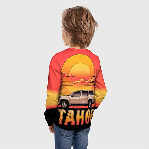 Детский лонгслив Tahoe на закате джип / 3D-принт – фото 4