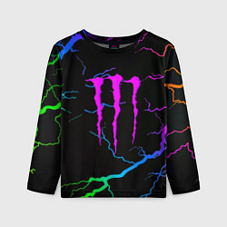 Лонгслив детский Monster energy молнии шторм, цвет: 3D-принт