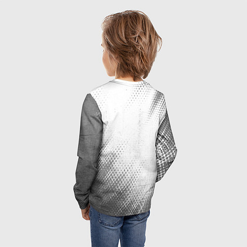 Детский лонгслив Haval - white gradient вертикально / 3D-принт – фото 4