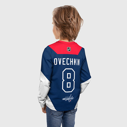 Детский лонгслив Ovechkin - Washington Capitals / 3D-принт – фото 4