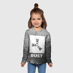 Лонгслив детский Rust - grey gradient, цвет: 3D-принт — фото 2