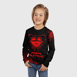 Лонгслив детский Poppy Playtime - red gradient, цвет: 3D-принт — фото 2