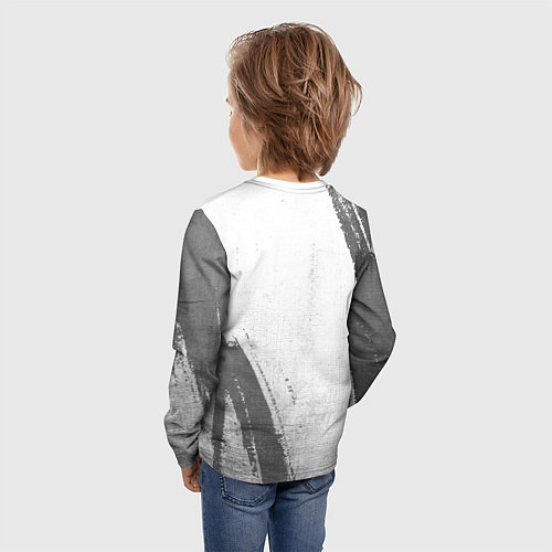 Детский лонгслив Exeed - white gradient вертикально / 3D-принт – фото 4