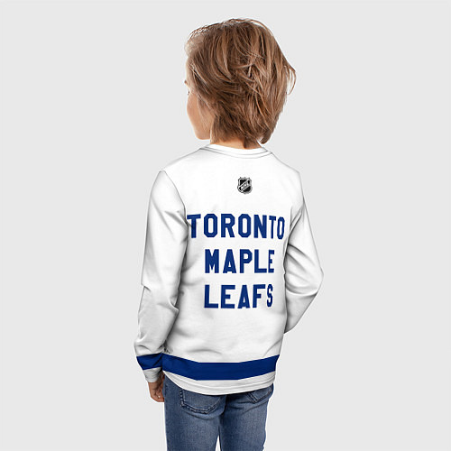Детский лонгслив Toronto Maple Leafs - white / 3D-принт – фото 4