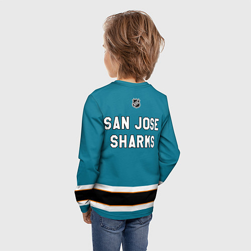 Детский лонгслив San Jose Sharks - NHL team / 3D-принт – фото 4