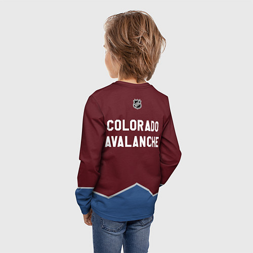 Детский лонгслив Colorado Avalanche - NHL team / 3D-принт – фото 4