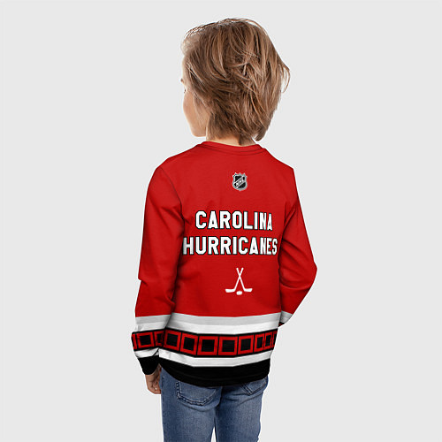 Детский лонгслив Carolina Hurricanes - NHL team / 3D-принт – фото 4
