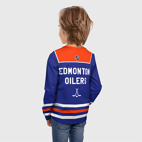 Детский лонгслив Edmonton Oilers - NHL team / 3D-принт – фото 4