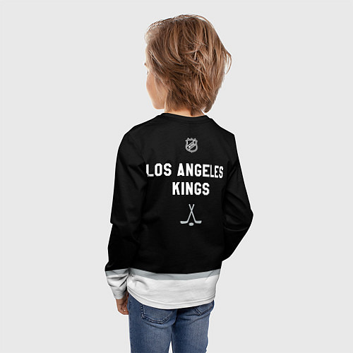 Детский лонгслив Los Angeles Kings - black / 3D-принт – фото 4