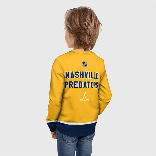 Детский лонгслив Nashville Predators - NHL team / 3D-принт – фото 4