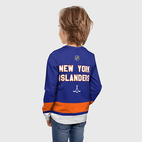 Детский лонгслив New York Islanders - NHL team / 3D-принт – фото 4