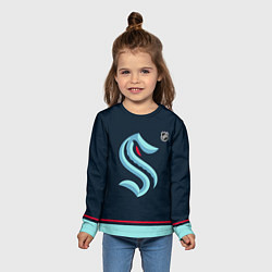 Лонгслив детский Seattle Kraken - NHL team, цвет: 3D-принт — фото 2