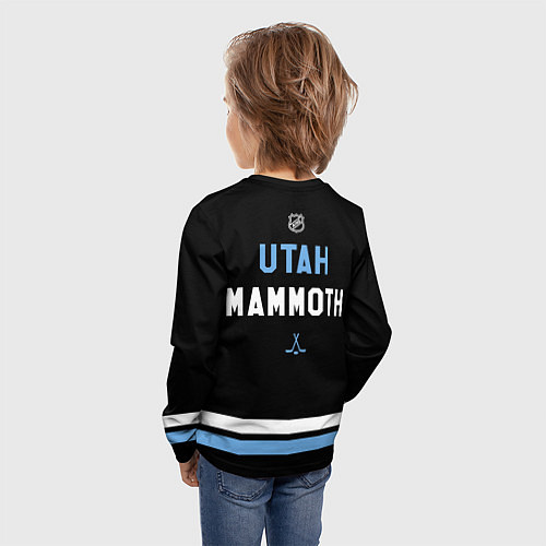 Детский лонгслив Utah Mammoth - NHL team / 3D-принт – фото 4