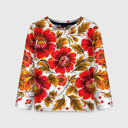 Лонгслив детский Русская традиционная живопись, цвет: 3D-принт