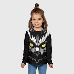 Лонгслив детский Взгляд филина, цвет: 3D-принт — фото 2