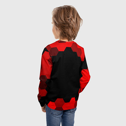 Детский лонгслив Infiniti - red gradient / 3D-принт – фото 4