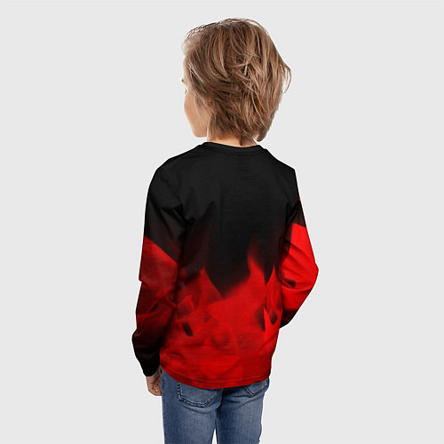 Детский лонгслив Honda - red gradient посередине / 3D-принт – фото 4