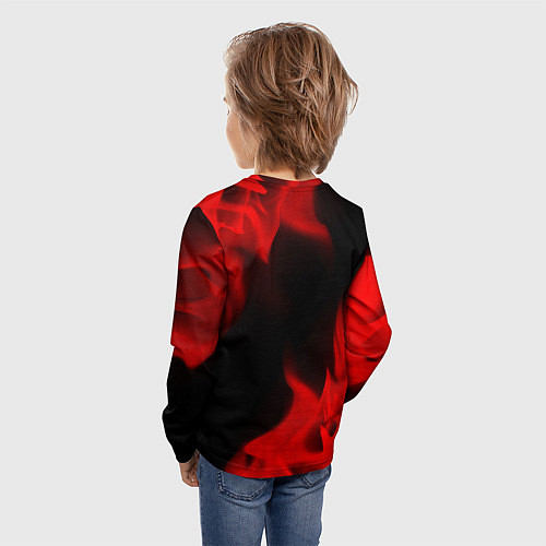 Детский лонгслив Saab - red gradient / 3D-принт – фото 4