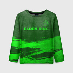Лонгслив детский Elden Ring - green gradient посередине, цвет: 3D-принт