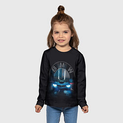 Лонгслив детский BMW на мосту, цвет: 3D-принт — фото 2